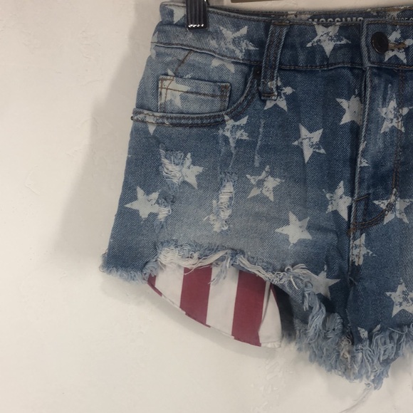 Mossimo Supply Co American flag high rise short size 2 - Picture 2 of 8